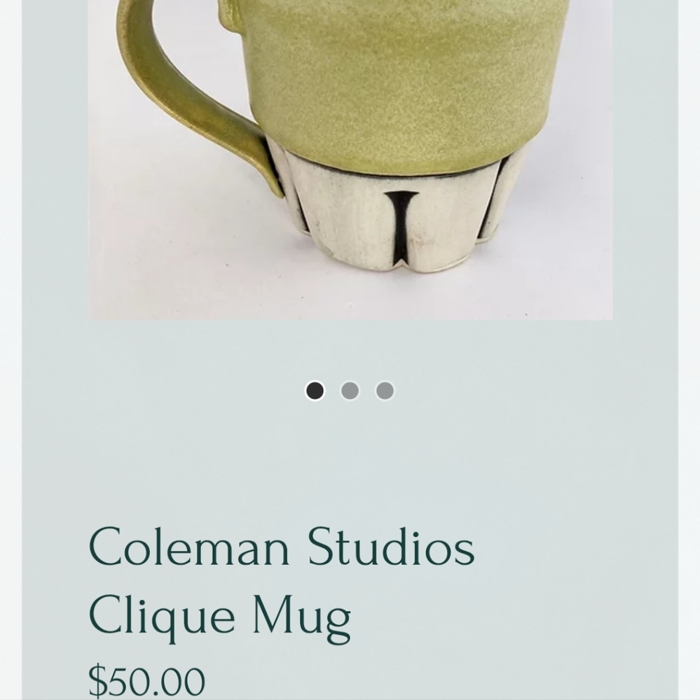 Handmade Coleman Coffee mug with espresso cup ceramic pottery - Picture 4 of 4